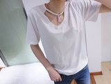 特韩国代购东大门正品夏款新款ThreeSixNine净版流苏镂空短袖t恤