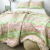叶子 纯棉绗缝被被套三件套 空调被夏被 床盖床单 多用途特价处理