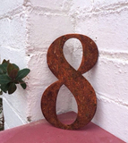 复古怀旧金属铁锈色数字8字母时尚创意家居壁饰桌面摆件立体墙贴