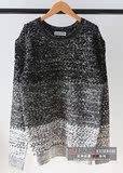 韩国东大门代购新款进口女装混合色细线保暖套头毛衣实拍现货
