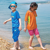 夏季儿童户外速干T恤 短袖男童女童运动速干衣 防晒透气速干套装