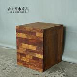 简约实木床头柜/古今原木家具NT389 现代中式红木花梨木床头柜