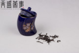 台湾迷你茶叶瓷密封罐精美大号小号粗陶罐普洱茶罐柴烧茶具茶叶罐