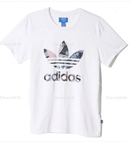 专柜代购adidas三叶草16新款女子潮流白色运动休闲短袖T恤AJ7242