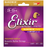 塞翁琴行 Elixir 16027 NANOWEB 011-052 磷铜民谣木吉他琴弦