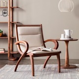北欧黑胡桃实木餐椅\实木休闲椅\咖啡厅单椅\宜家新款真皮洽谈椅