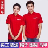 polo衫定制t恤 diy衣服定做翻领文化衫 广告衫工作服定制印logo