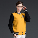 美丽说台湾品牌秋棒球服女大码夹克韩版长袖开衫短款外套学生加厚