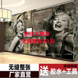3d立体梦露大型壁画酒吧KTV个性定制怀旧墙纸欧式复古人物壁纸