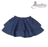 100-155女童柔软牛仔半身裙 韩国品牌原单童装 儿童半身蛋糕裙