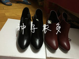 专柜正品新款高级真皮躶靴 E14ADX011a原价1699（酒红色，黑色
