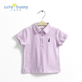 cutebunny2016宝宝夏装新款 男童短袖翻领POLO衫 婴儿纯棉T恤衣服