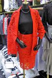 韩国代购正品东大门2016春新款OL气质蕾丝西装外套+包臀短裙套装