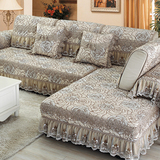 欧式亚麻布艺沙发垫简约现代客厅组合坐垫四季通用防滑真皮沙发套