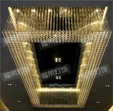 酒店大堂水晶灯   非标工程灯具订制定做  中空型创意长方形吸顶