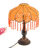 东南亚尼泊尔风格镂空彩片 手工串珠创意台灯 欧式复古亚克力灯饰