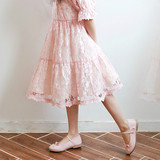 外贸出口韩国女童精美蕾丝裙连衣裙 儿童节表演服舞蹈裙公主裙