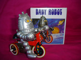 80后怀旧经典玩具 复古老玩具 儿时回忆 铁皮玩具 骑车响铃机器人