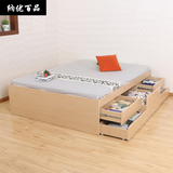 榻榻米 日式高箱床 储物床 超强收纳床单人双人床可定做