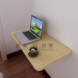 壁挂实木折叠桌挂墙餐桌连壁书桌小户型笔记本电脑桌靠墙桌 现代