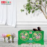 彩绘茶几手绘茶几四屉方时尚客厅中国风仿古可定制做实木中式家具