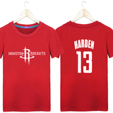 哈登t恤13号 夏装男短袖火箭队 霍华德12号纯棉篮球运动半袖潮
