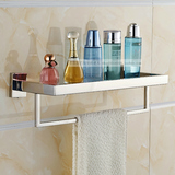 浴室挂件卫生间 单层置物架壁挂 卫浴镜前架 304不锈钢毛巾架
