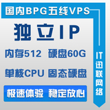 日租天付 北京BPG多线VPS 独立IP 512M 挂机宝云主机服务器租用