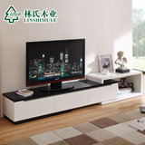 林氏木业现代客厅可伸缩电视柜卧室抽屉电视机柜组合家具BI5M-C