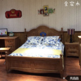纯真品牌岁月儿童套房家具 全实木橡胶木 男孩双人床水性漆71018