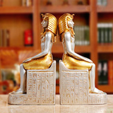 欧式埃及法老书挡书靠书立家居装饰品树脂工艺品客厅摆件书房软装