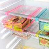 包邮冰箱保鲜隔板多用收纳架 厨房抽动式冰箱收纳盒 小抽屉储物盒