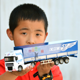 仿真合金汽车模型玩具凯迪威斗篷式平板运输车长途大卡车重型货车