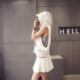 2016夏装新款女装韩版时尚短裙子三件套装休闲运动个性bf风夏季潮
