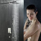 304不锈钢花洒暗装淋浴瀑布淋浴入墙式花洒套装冷热水龙头大淋浴