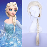 Frozen 冰雪奇缘 Elsa 艾莎 Cosplay 假发 长辫子头套wig现货