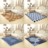 时尚欧式加厚地毯客厅茶几简约现代卧室床边毯长方形沙发地毯定制