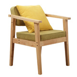 布艺实木椅子扶手椅休闲皮软包靠背椅子宜家北欧餐椅凳 书桌椅子