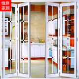北京家具定做卧室门厨房阳台卫生间铝镁合金折叠门推拉隔断非PVC