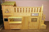 美式乡村/欧式韩式房子造型床 子母床 男孩女孩房床 实木儿童床