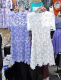 韩国东大门正品代购 16夏新款 TARA修身高端蕾丝短袖连衣裙