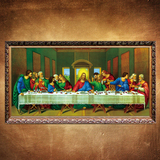 最后的晚餐油画手绘欧式仿真耶稣客厅玄关书房定制挂装饰壁画包邮