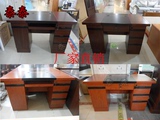 重庆喷漆办公桌 密度板 胡桃色贴纸电脑桌  1米2/1.4米烤漆电脑桌
