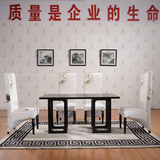 新中式餐桌酒店会所餐厅实木餐桌椅组合简约现代茶楼原木家具定制