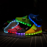 【六色】儿童发光鞋usb充电夜光亮灯鞋男童LED女童鞋运动休闲板鞋