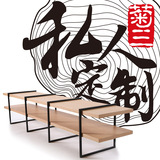 日系手工家具电视柜架现代实木设计简约铁艺书架实木置物层架桌几