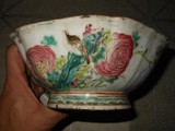 古董瓷器 古玩收藏 老物件 老东西 清代粉彩花鸟碗 包老Z869231