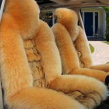 澳羊 芬兰高档狐狸毛汽车羊毛坐垫皮毛一体冬季全狐狸头坐垫座垫