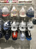 HM H&M专柜正品代购 男女童宝宝字母刺绣格纹印花双拼棒球帽多色