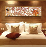 克里姆物生命之树卧室床头装饰画横幅欧式抽象风格名画客厅背景墙